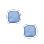 Cushion Blue Crystal Cufflinks In Box Bulk