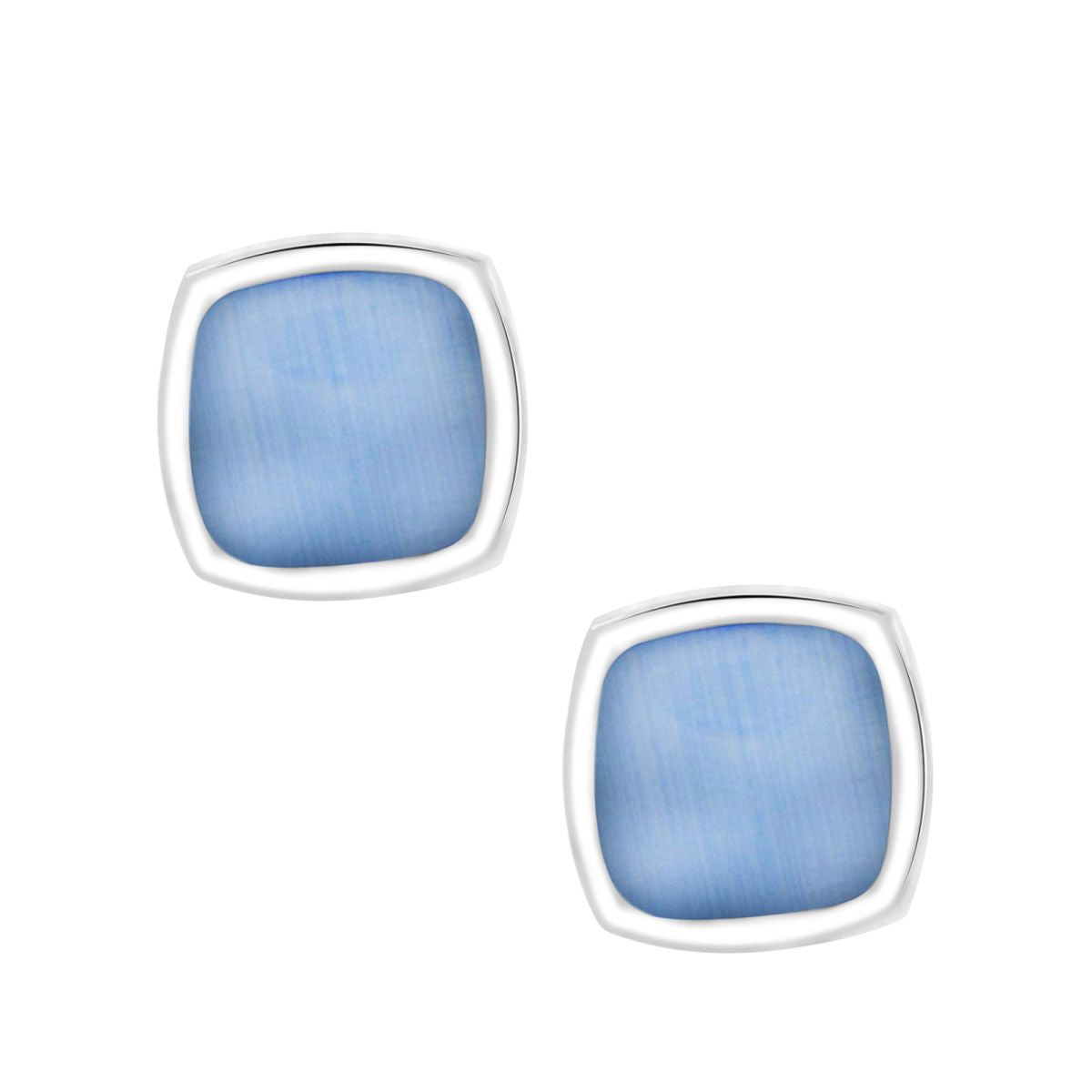Cushion Blue Crystal Cufflinks In Box Bulk
