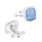 Cushion Blue Crystal Cufflinks In Box Bulk