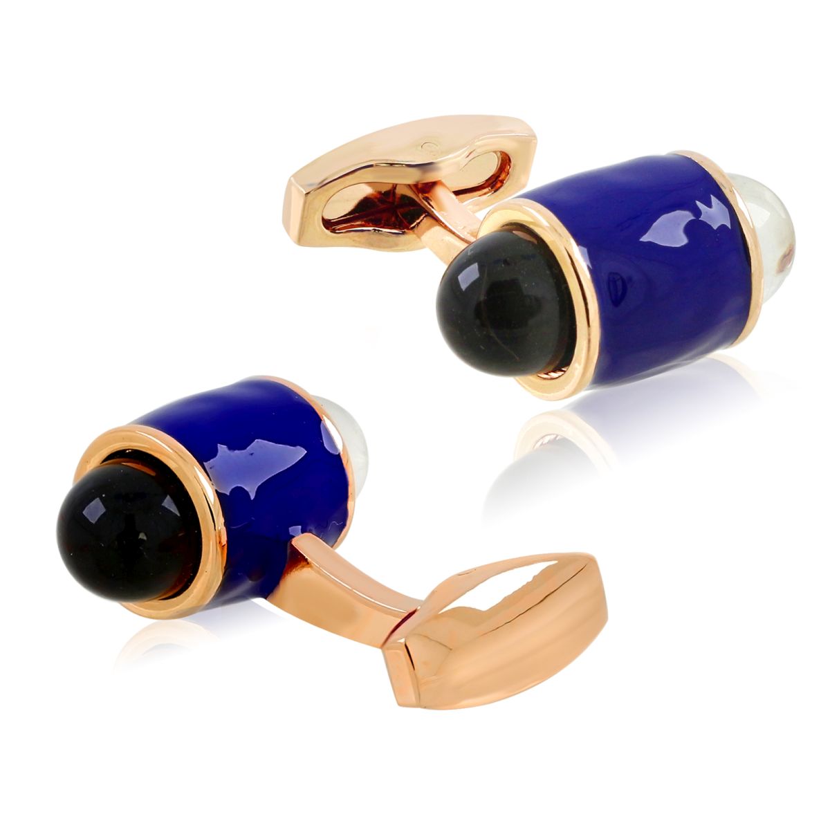 Bullet Blue Black Cufflinks In Box Bulk