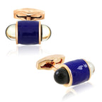Bullet Blue Black Cufflinks In Box Bulk
