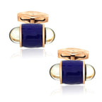 Bullet Blue Black Cufflinks In Box Bulk