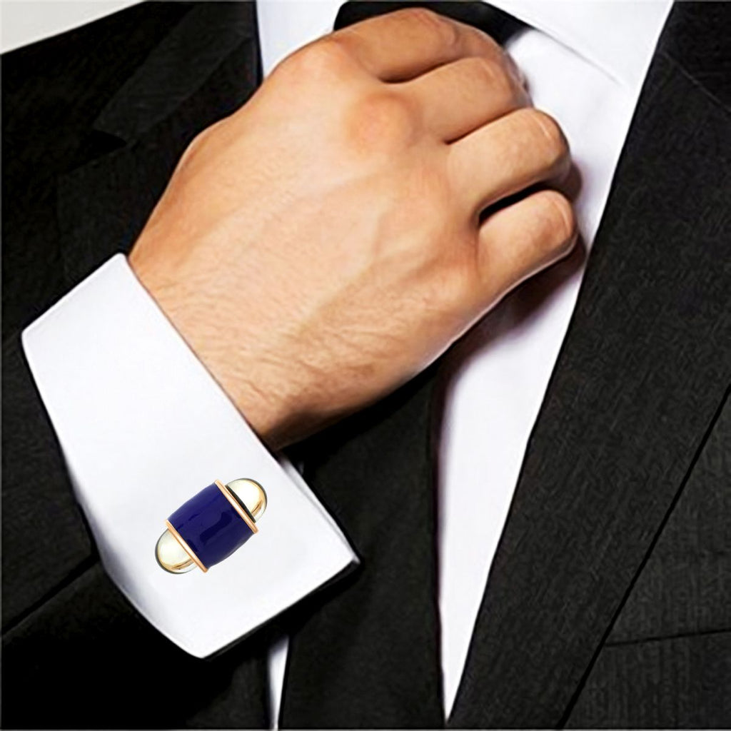 Bullet Blue Black Cufflinks In Box Bulk