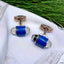Bullet Blue Black Cufflinks In Box Bulk