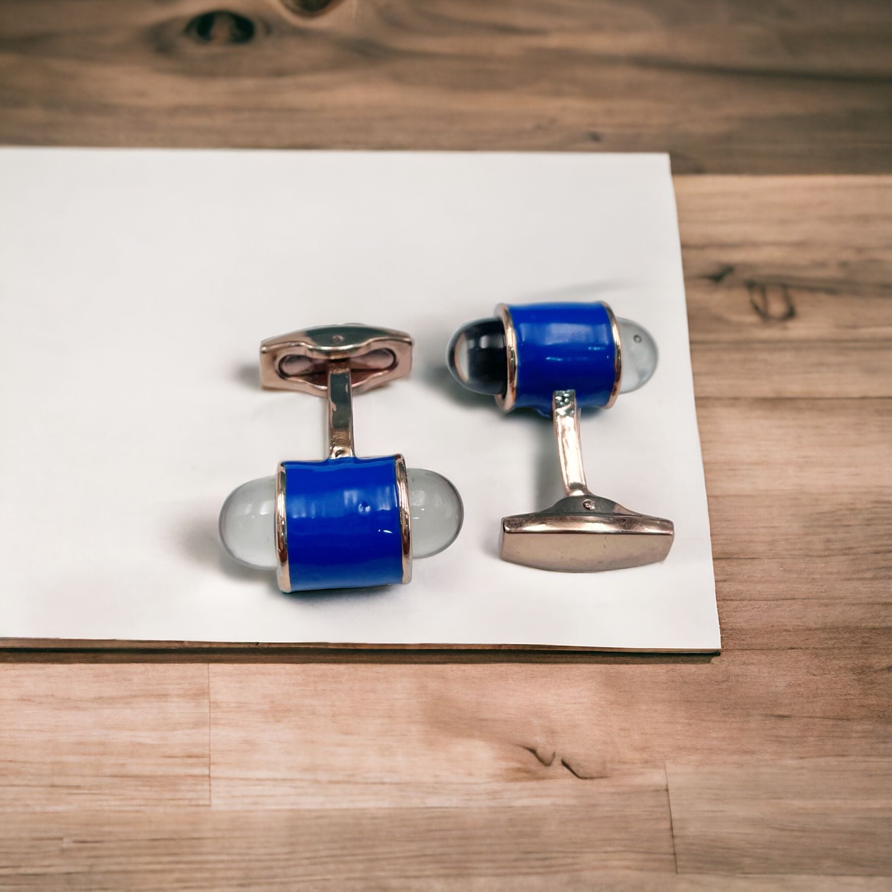 Bullet Blue Black Cufflinks In Box Bulk
