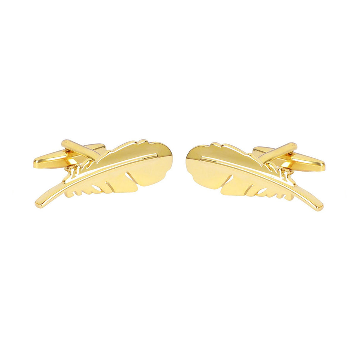Feather Gold Cufflinks In Box Bulk Main image