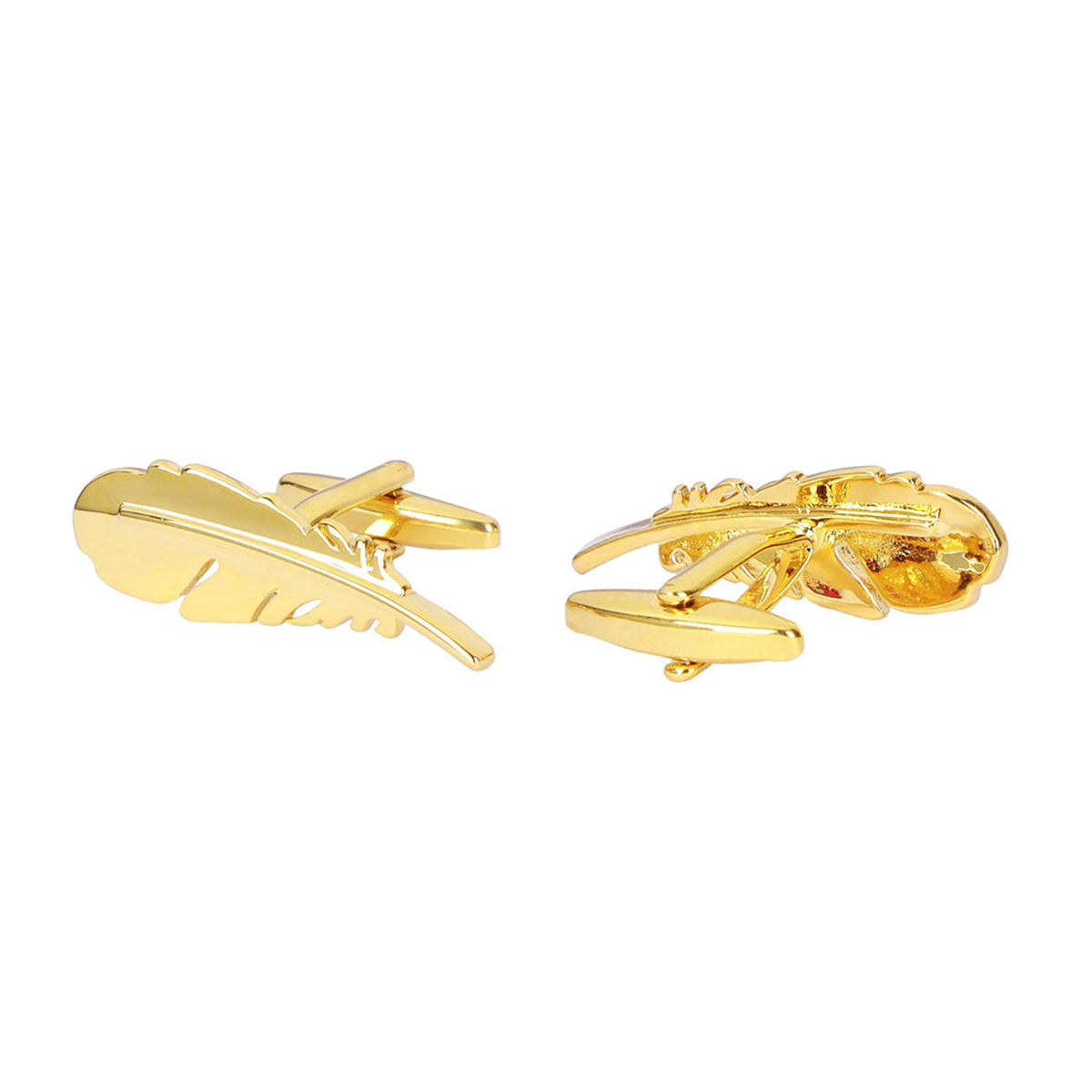 Feather Gold Cufflinks In Box Bulk