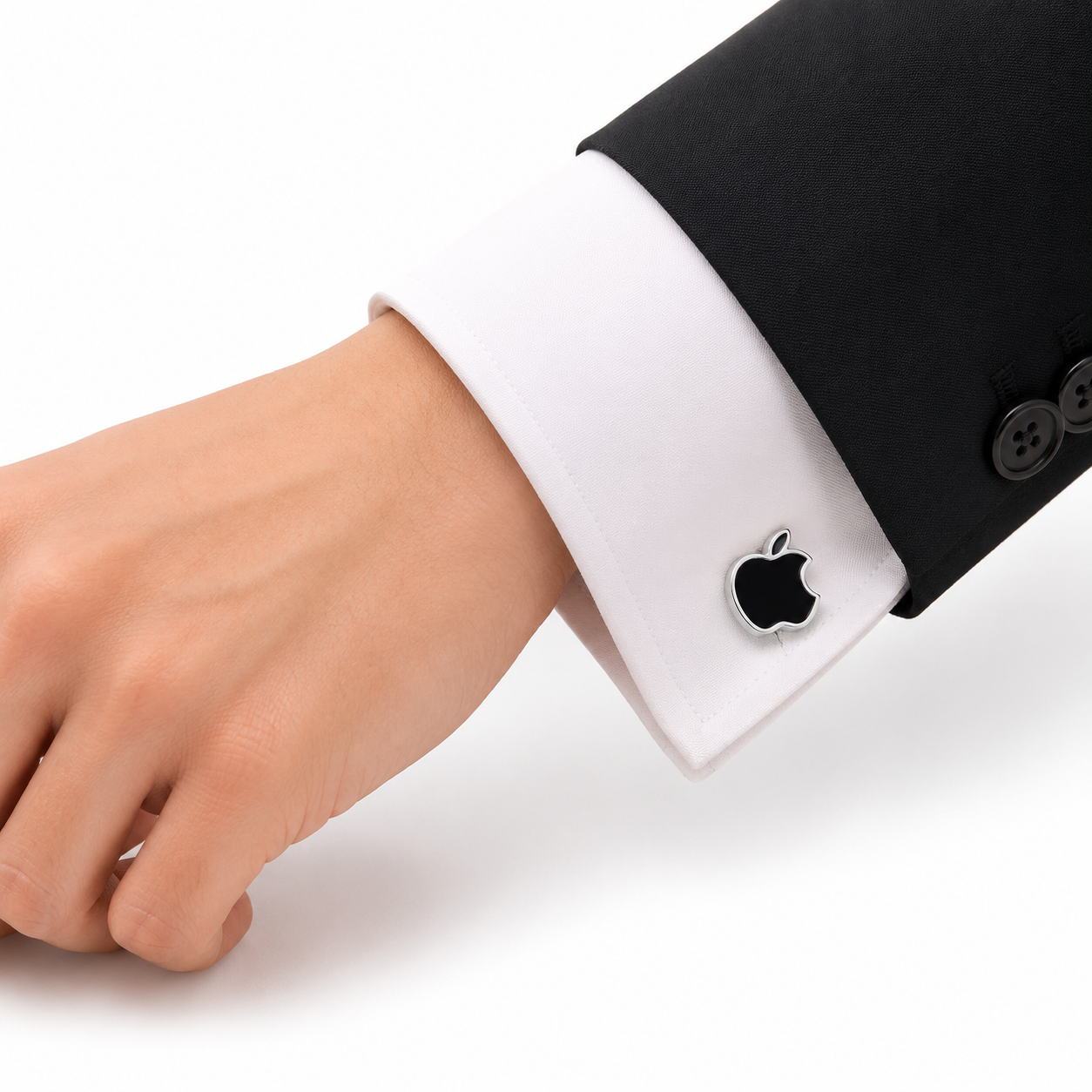 Apple Black Cufflinks In Box Bulk Secondary image