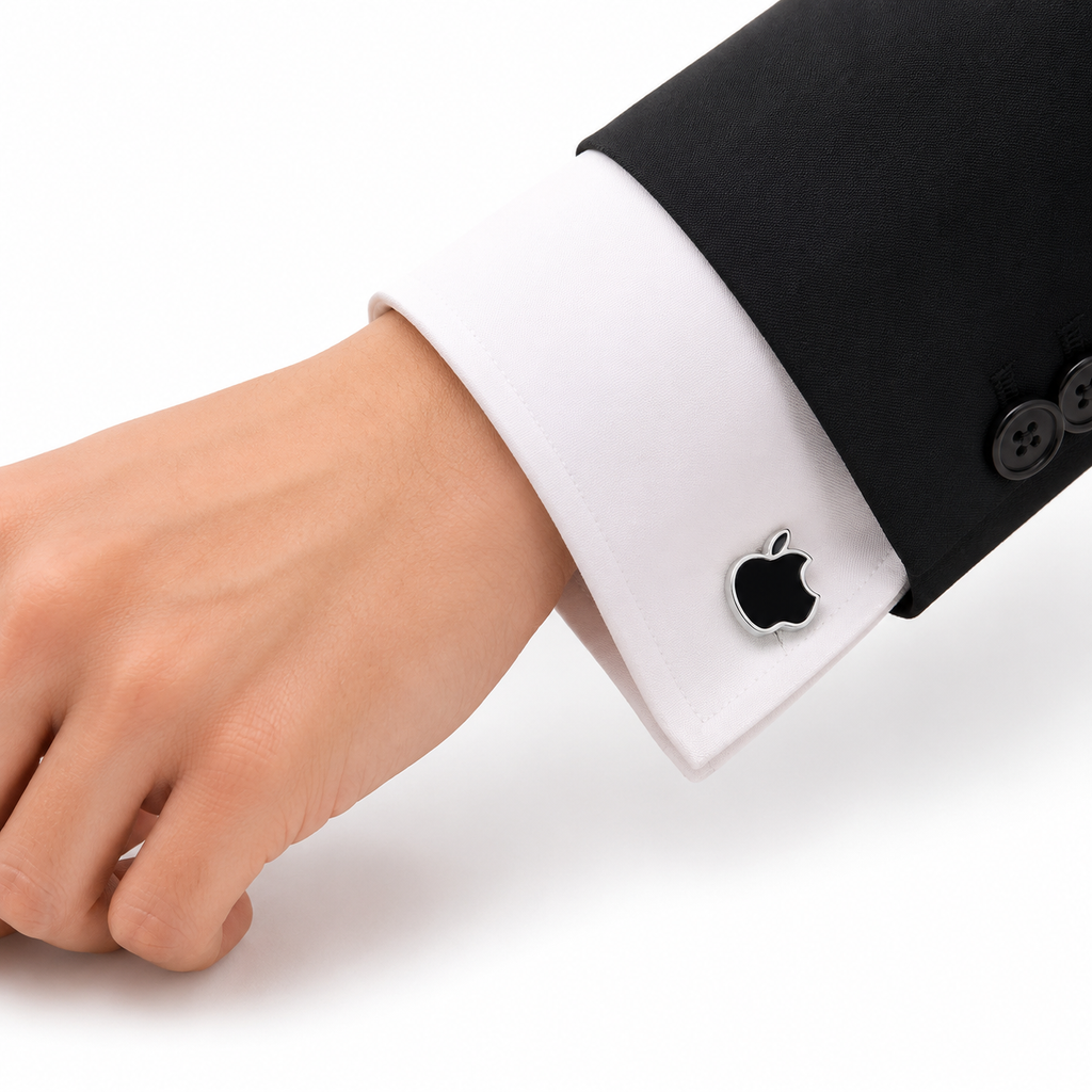 Apple Black Cufflinks In Box Bulk