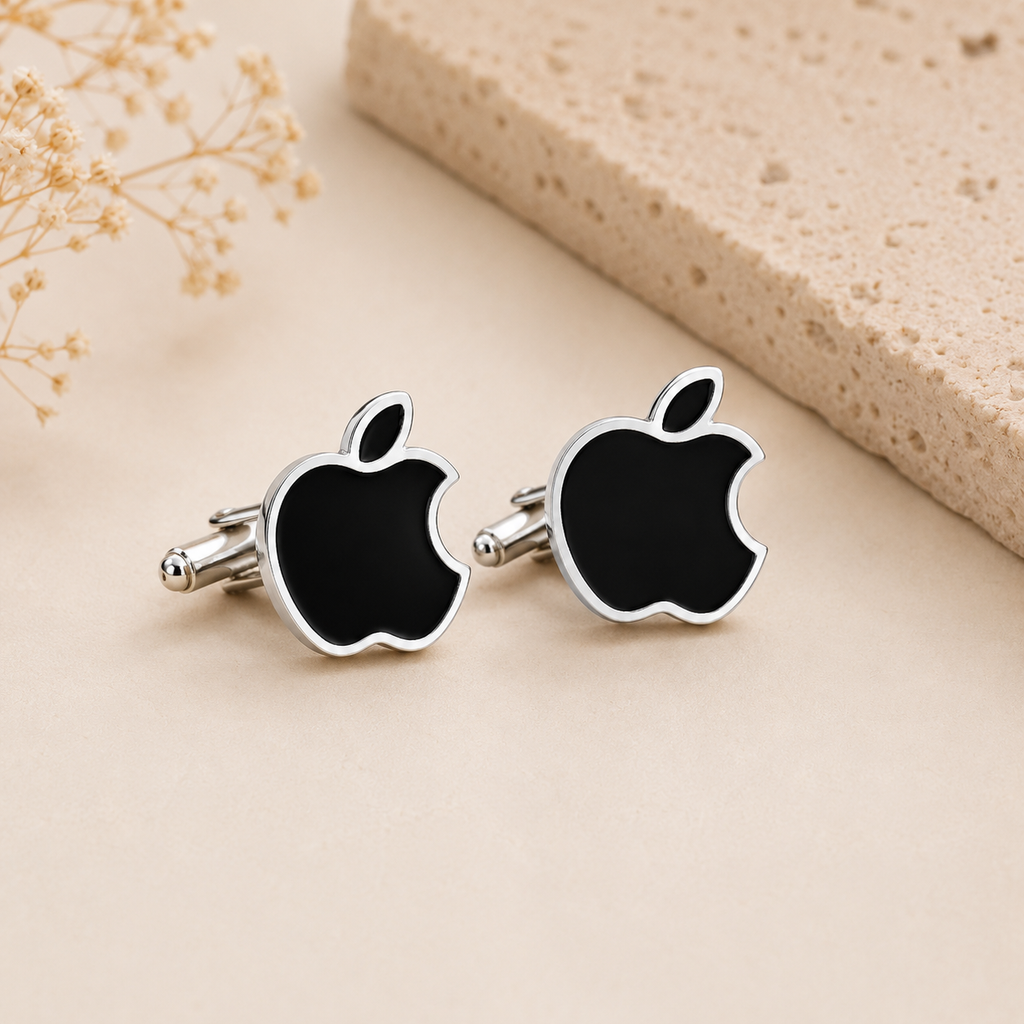 Apple Black Cufflinks In Box Bulk