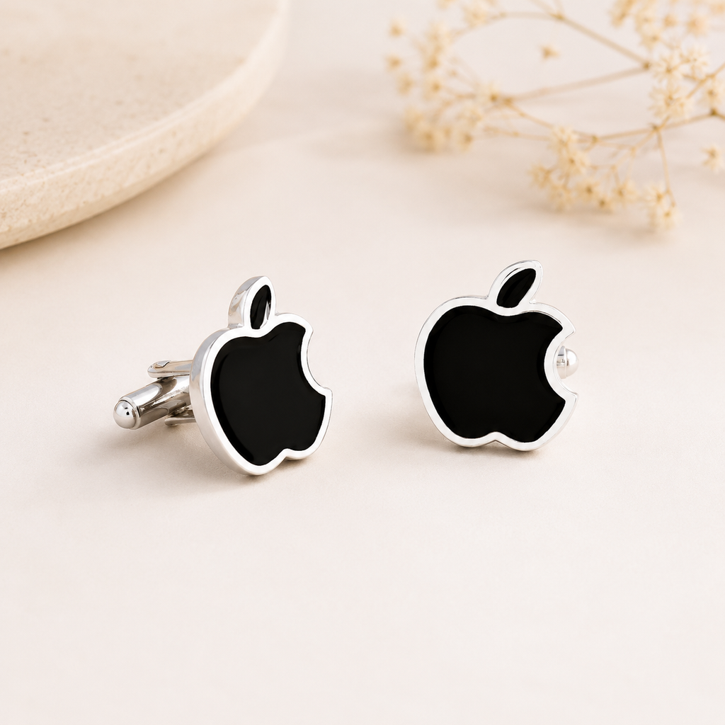 Apple Black Cufflinks In Box Bulk