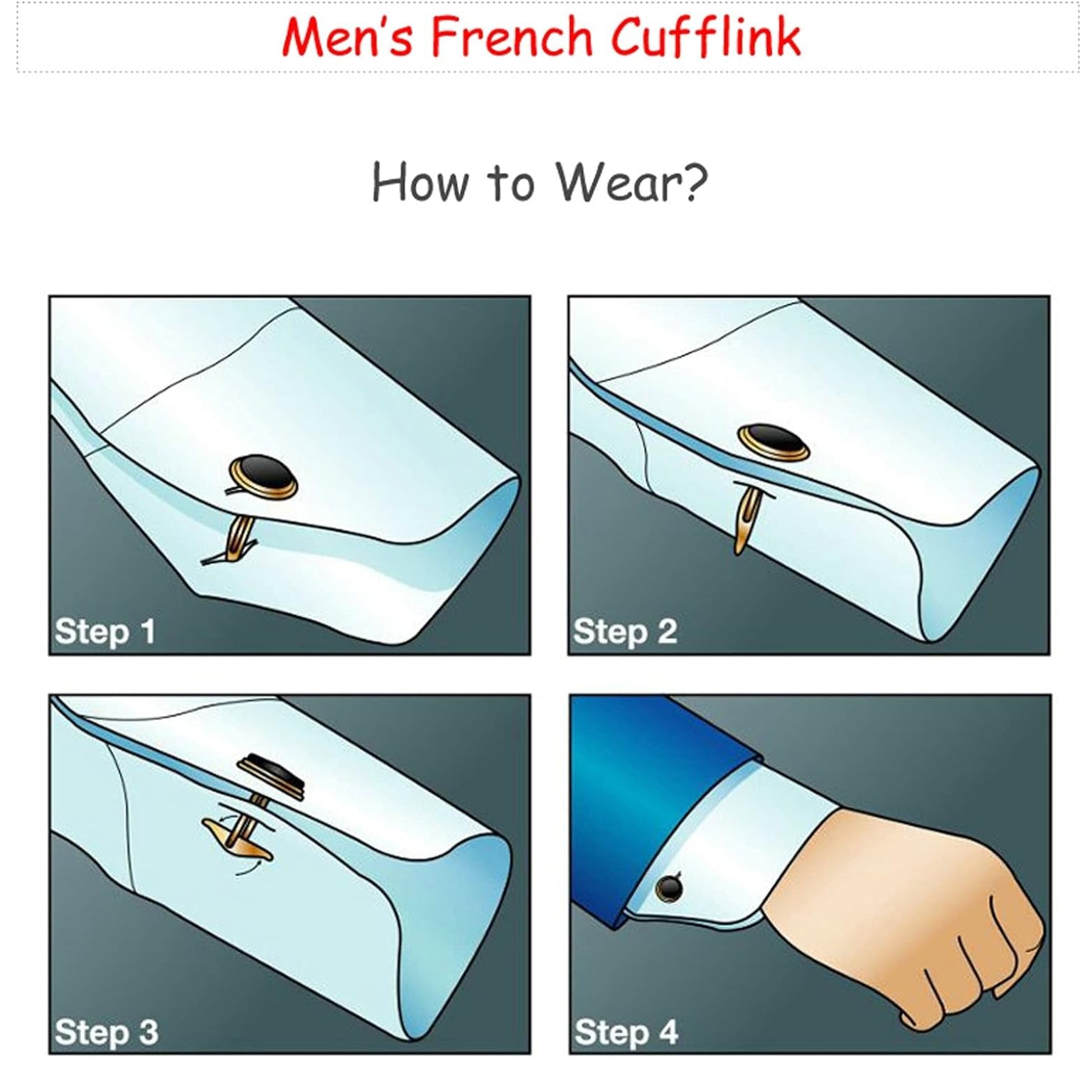 Rectangle Red Stripes Cufflinks In Box