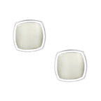 White Silver Crystal Cufflinks In Box Bulk