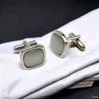White Silver Crystal Cufflinks In Box Bulk