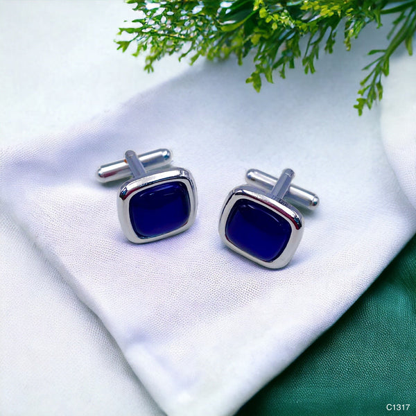 Blue Crystal Cufflinks In Box Main image
