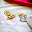 Round White Diamond Cufflinks In Box Bulk