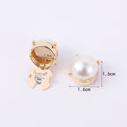 Round Pearl 18K Gold White Anti Tarnish Single Shirt Button Cover Bulk