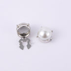 Round Pearl 18K Gold White Anti Tarnish Single Shirt Button Cover Bulk