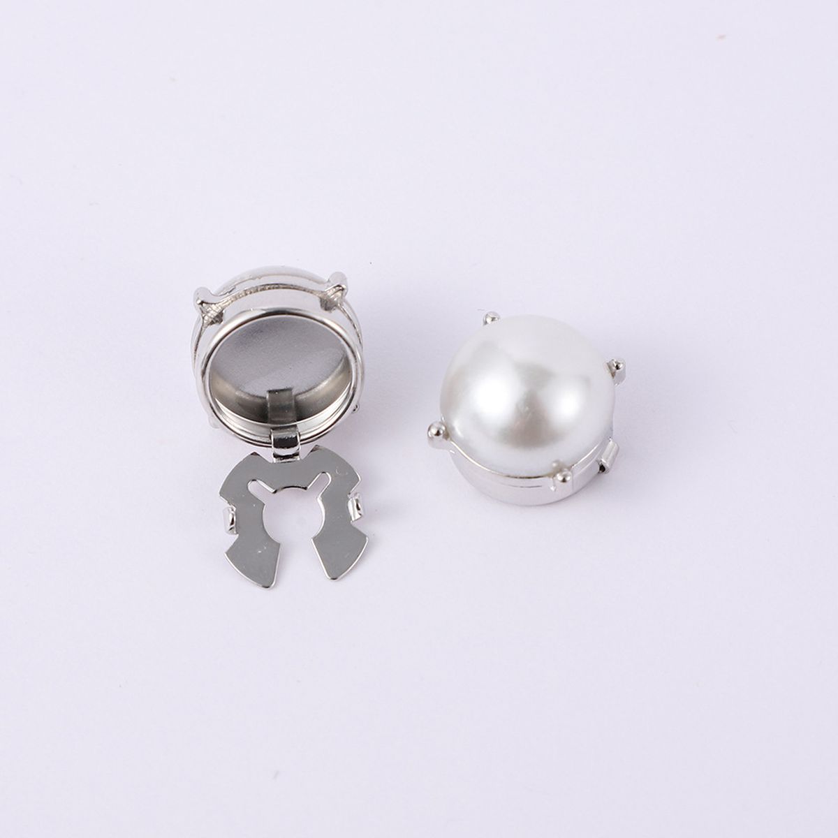 Round Pearl 18K Gold White Anti Tarnish Single Shirt Button Cover Bulk