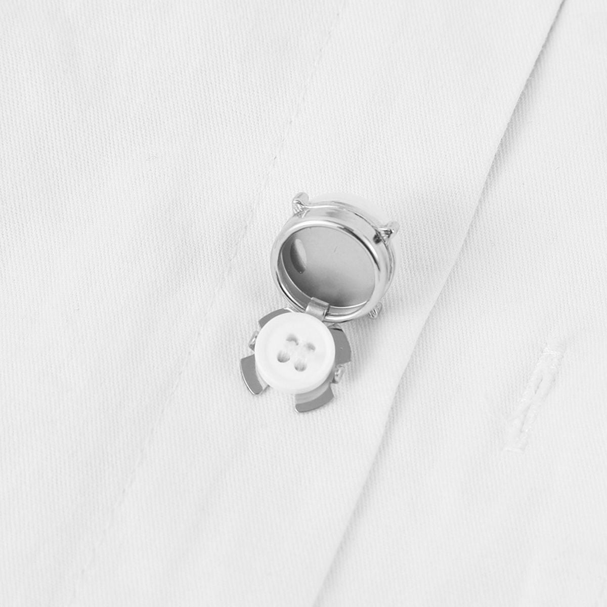 Round Pearl 18K Gold White Anti Tarnish Single Shirt Button Cover Bulk