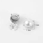 Round Pearl 18K Gold White Anti Tarnish Single Shirt Button Cover Bulk