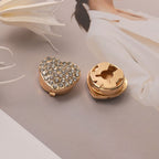 Heart CZ 18K Gold Anti Tarnish Single Shirt Button Cover Bulk