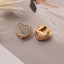 Heart CZ 18K Gold Anti Tarnish Single Shirt Button Cover Bulk