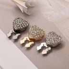 Heart CZ 18K Gold Anti Tarnish Single Shirt Button Cover Bulk