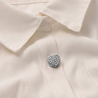 Heart CZ 18K Gold Anti Tarnish Single Shirt Button Cover Bulk