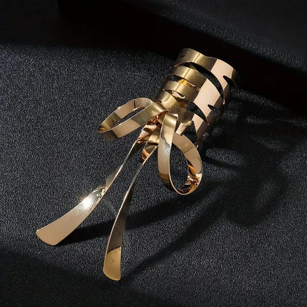 Ribbon 18K Gold Alloy Light Weight Hire Clip Accessories Women Bulk