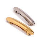 Single Layer 18K Gold Anti Tarnish Barrette Clip Hair Accessories For Girl Women