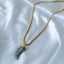 Wolf Tooth Replica Stone Black 18K Gold Stainless Steel Anti Tarnish Necklace Pendant Chain For Men