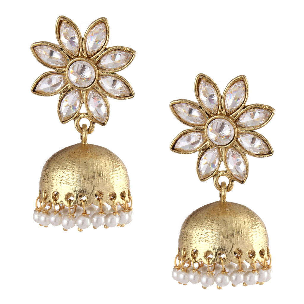 Delicate American Diamond Look Jhumki Earring For Women