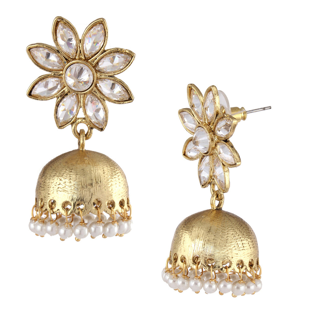 Delicate American Diamond Look Jhumki Earring For Women