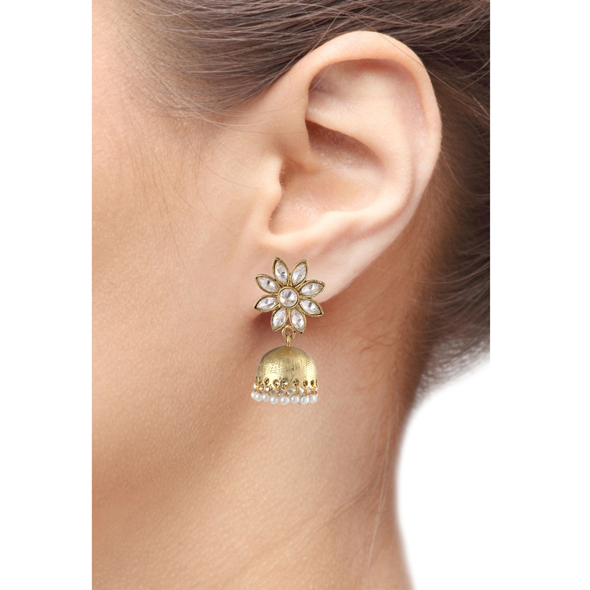 Delicate American Diamond Look Jhumki Earring For Women