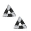 Triangle Aaa Crystal American Diamond Spinal Black Stud Earring Bulk