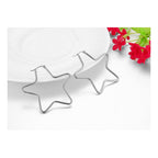 Star Flower Wire Hoop Silver 316L Stainless Steel Earring Bulk