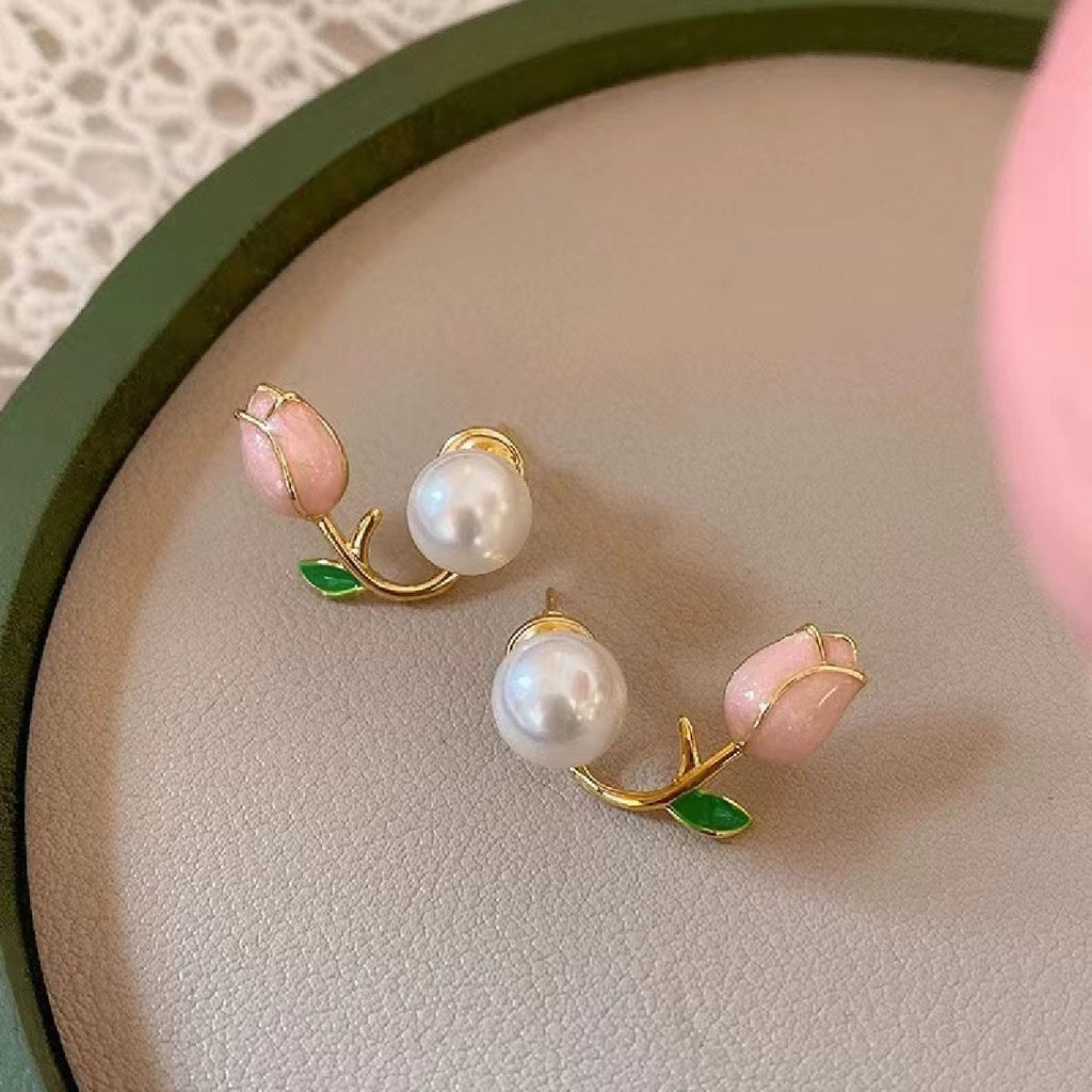 Tulip Pearl 18K Gold Ear Cuff Earring For Women Bulk