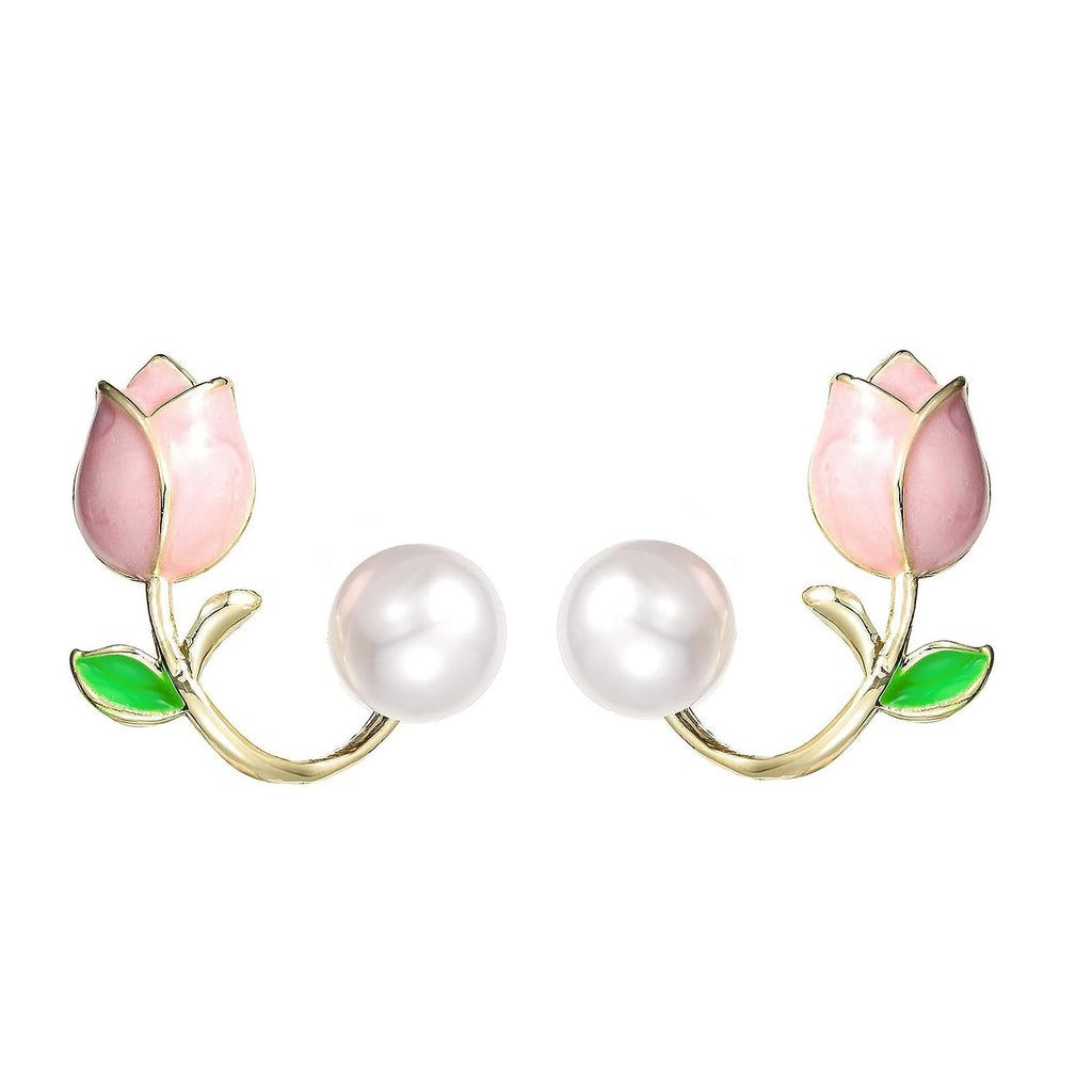 Tulip Pearl 18K Gold Ear Cuff Earring For Women Bulk