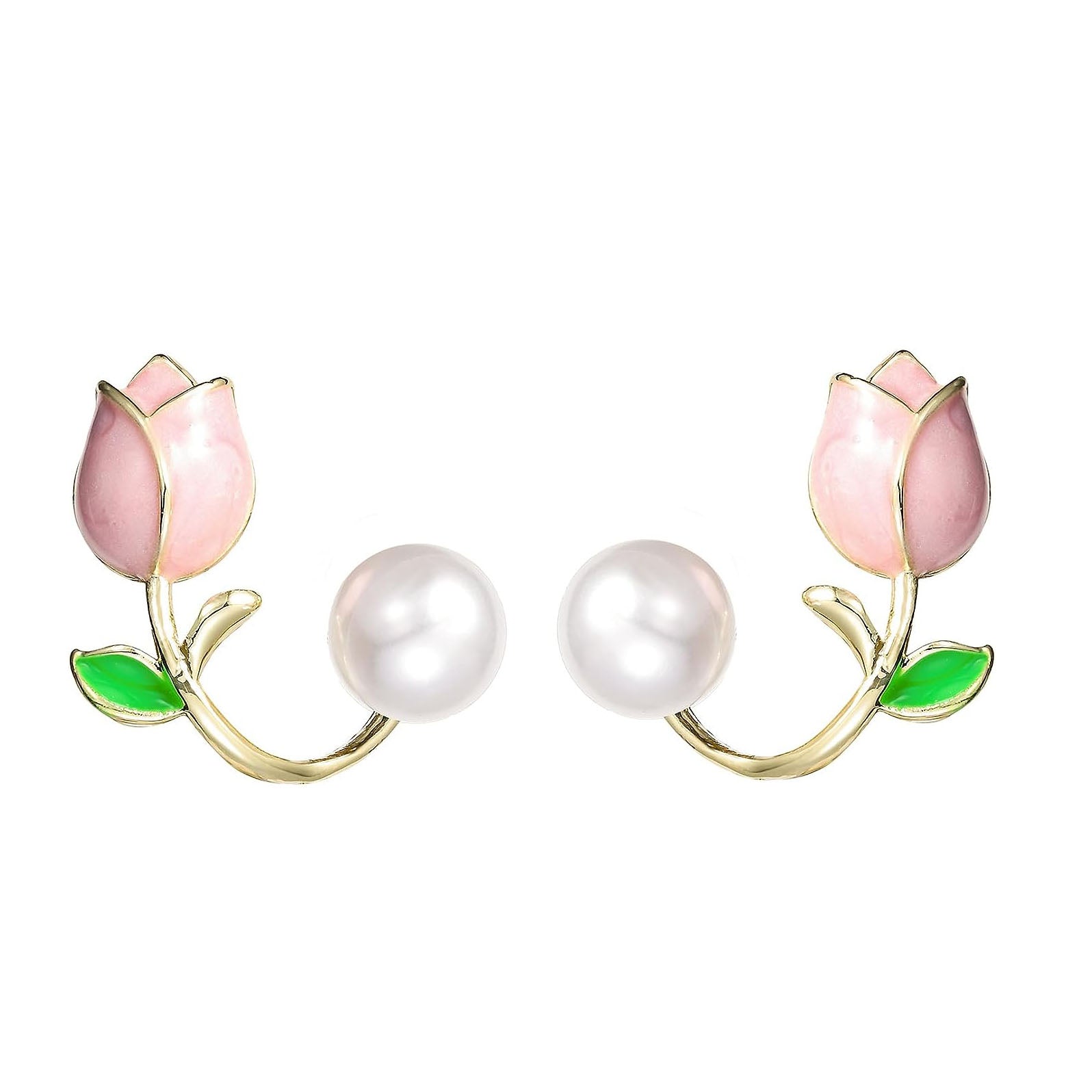 Tulip Pearl 18K Gold Ear Cuff Earring For Women Bulk