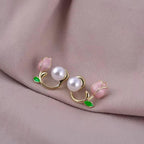 Tulip Pearl 18K Gold Ear Cuff Earring For Women Bulk