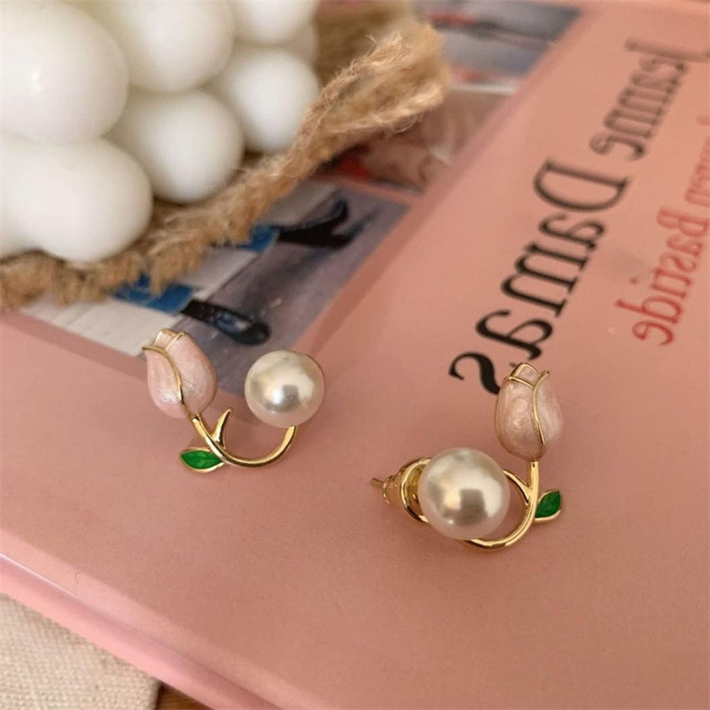 Tulip Pearl 18K Gold Ear Cuff Earring For Women Bulk