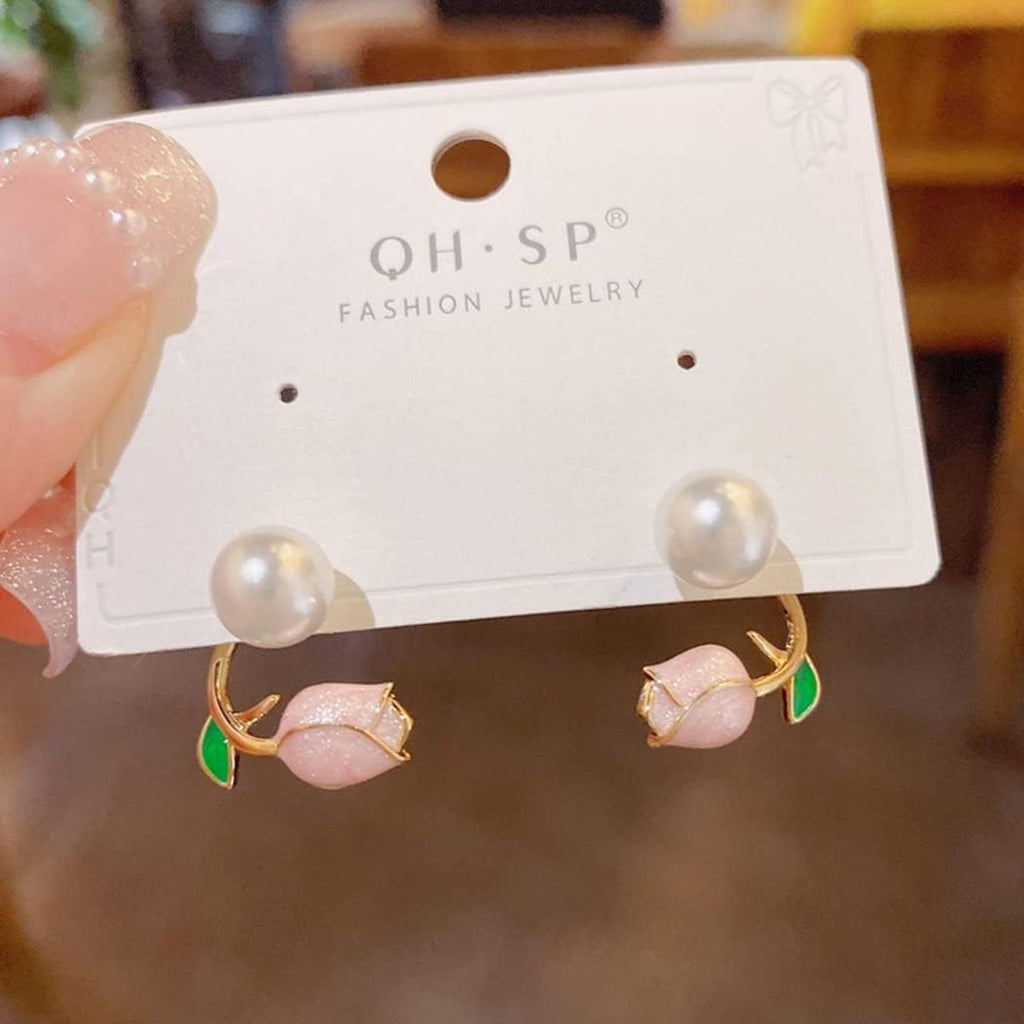 Tulip Pearl 18K Gold Ear Cuff Earring For Women Bulk
