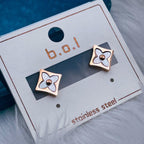 Mother Of Pearl 18K Gold Stainless Steel Drop Earring For Women Bulk