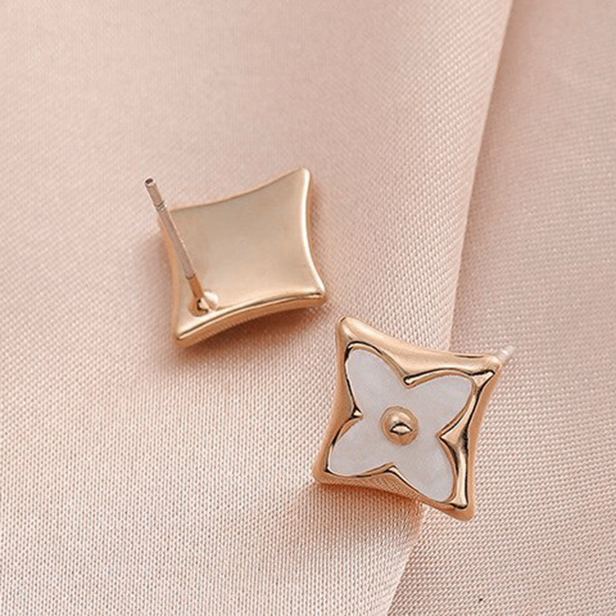 Mother Of Pearl 18K Gold Stainless Steel Drop Earring For Women Bulk