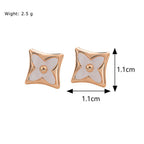 Mother Of Pearl 18K Gold Stainless Steel Drop Earring For Women Bulk