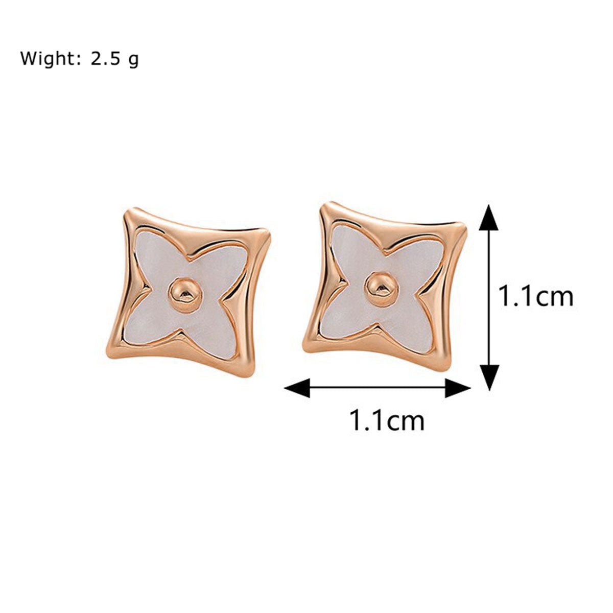 Mother Of Pearl 18K Gold Stainless Steel Drop Earring For Women Bulk