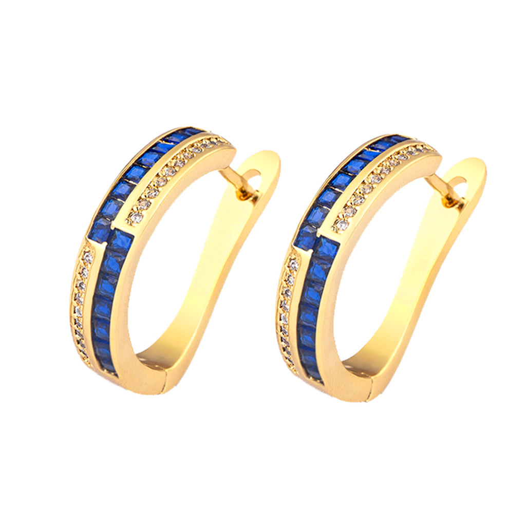 Pink Copper Zig Zag 18K Gold Hoop Earring For Women Bulk