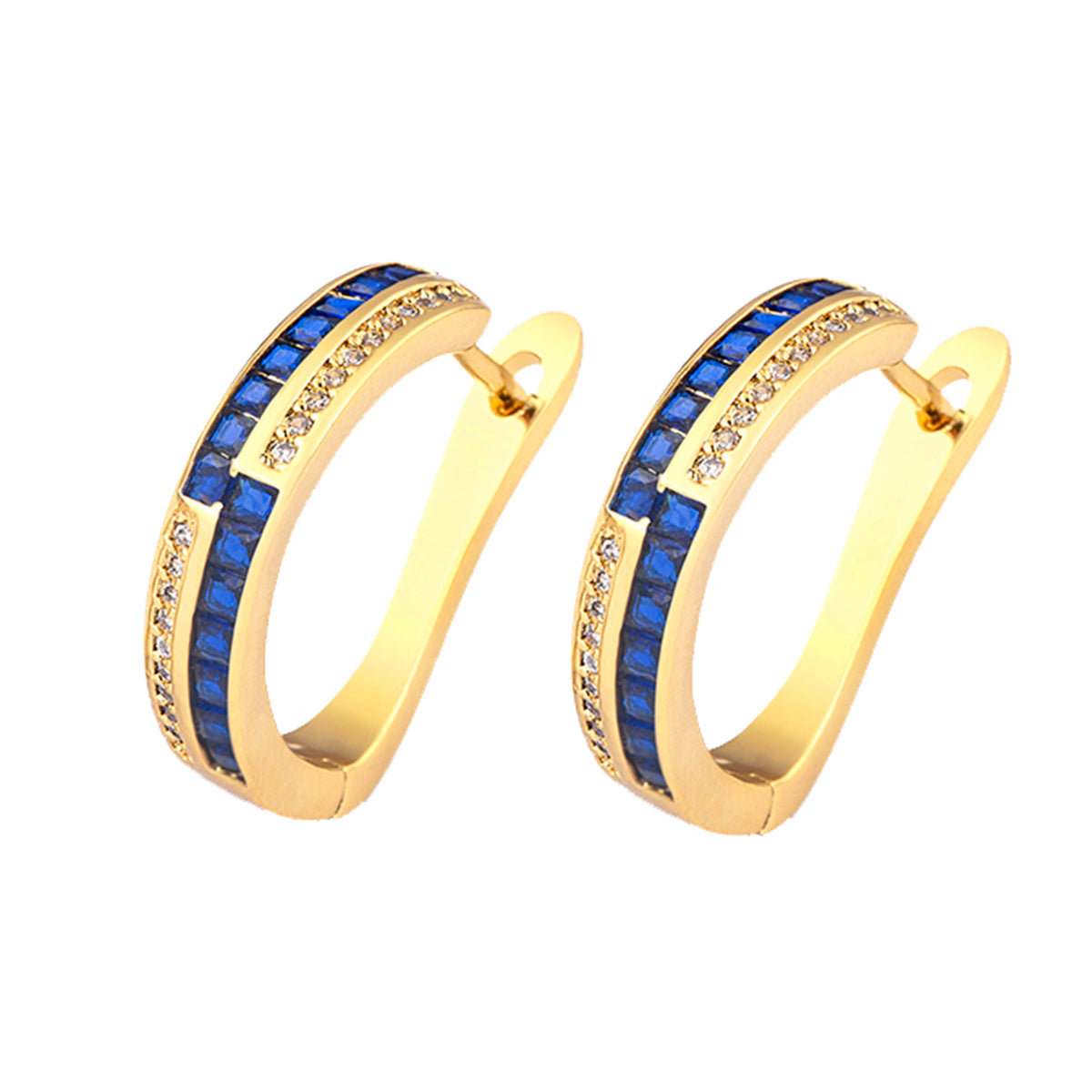 Pink Copper Zig Zag 18K Gold Hoop Earring For Women Bulk