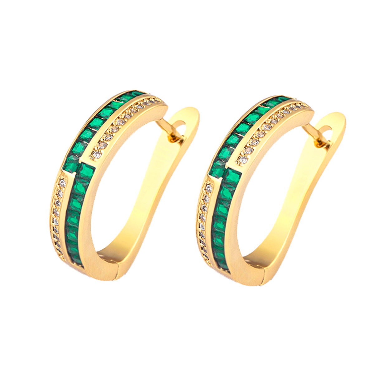 Pink Copper Zig Zag 18K Gold Hoop Earring For Women Bulk